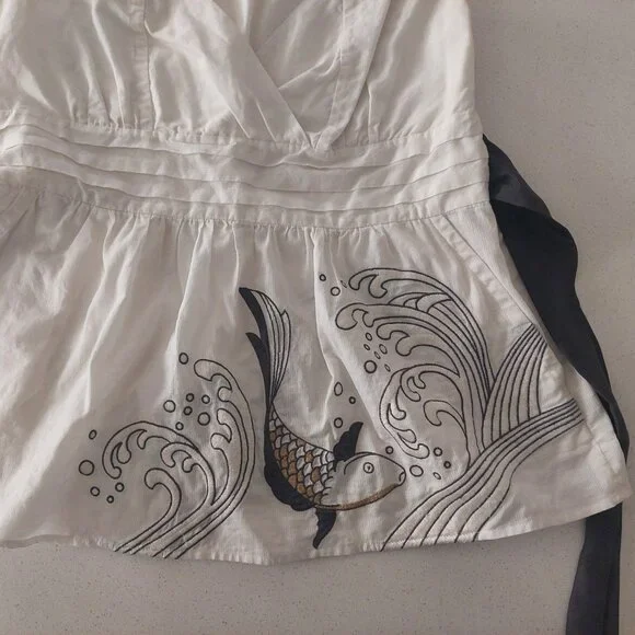 Floreat Anthropologie Koi Blouse 8 - Picture 10 of 11